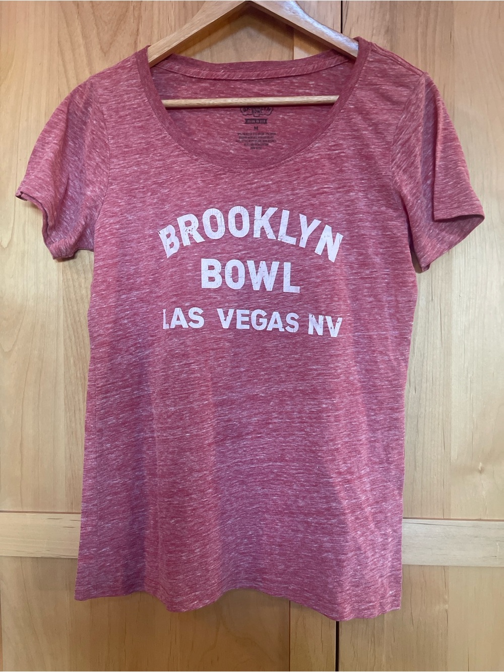 Brooklyn Bowl Las Vegas Red Heather Women's Scoop Neck Tee